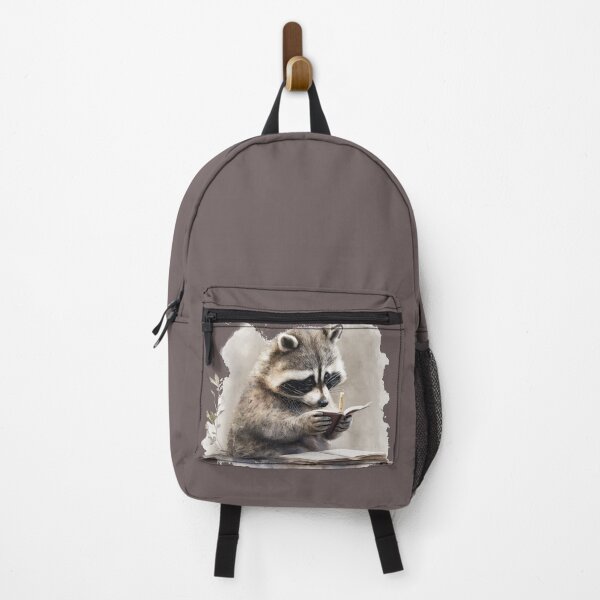 Item preview, Watercolour Racoon Reading Book designed and sold by PawPrintsCo.