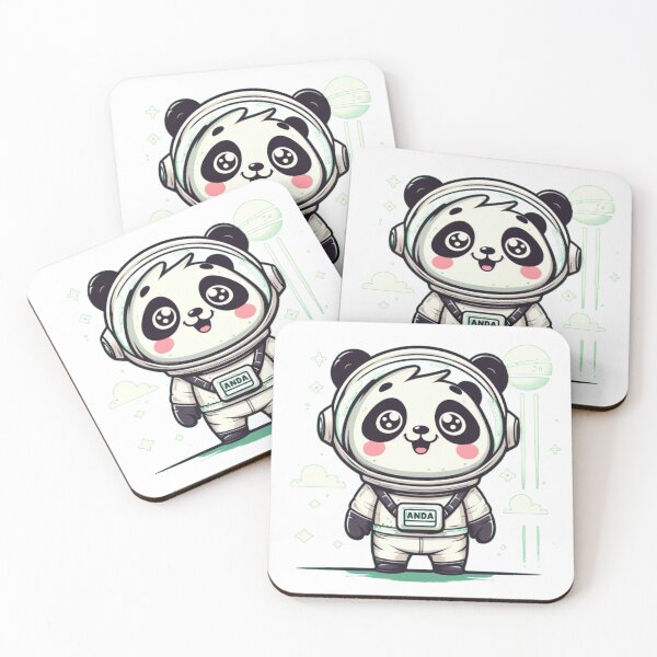 Item preview, "Happy Panda Astronaut: Journey to the Stars" designed and sold by Pearlsiwa.
