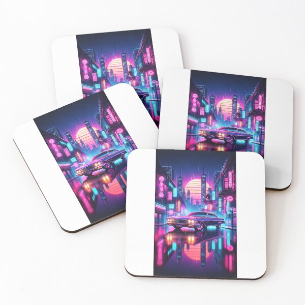 Artikelvorschau, Neon-Noir-Nachtlandschaft entworfen und verkauft von DreamAlongArt.