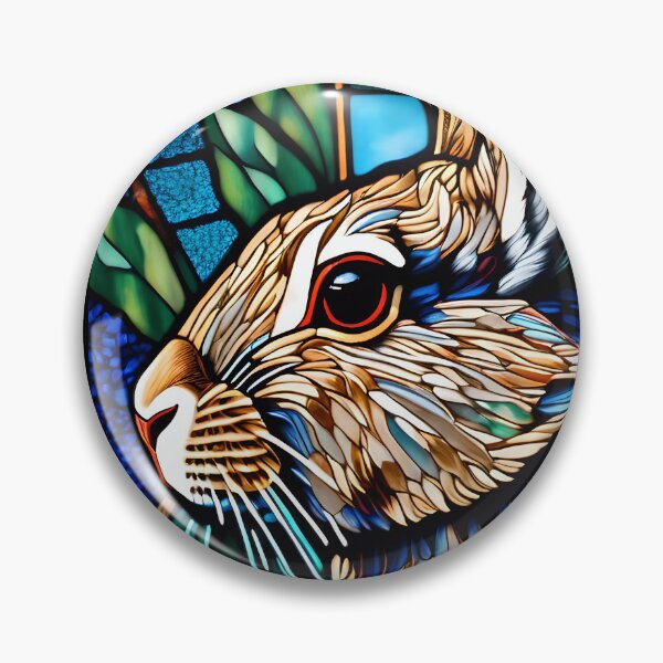 Item preview, Cute Stained Glass Bunny designed and sold by TheArtOfPat.