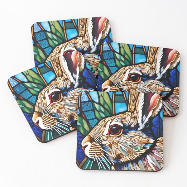 Item preview, Cute Stained Glass Bunny designed and sold by TheArtOfPat.
