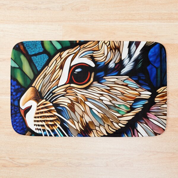 Item preview, Cute Stained Glass Bunny designed and sold by TheArtOfPat.