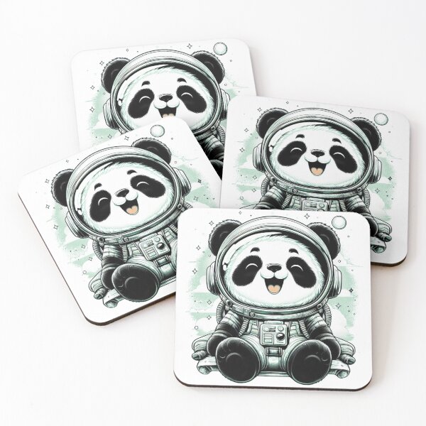 Item preview, "Happy Panda Astronaut: Journey to the Stars" designed and sold by Pearlsiwa.