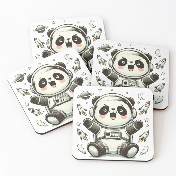Item preview, "Happy Panda Astronaut: Journey to the Stars" designed and sold by Pearlsiwa.