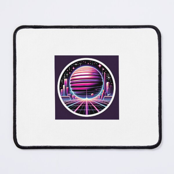Item preview, Neon Orbitals: Cityscape at the Edge of Time designed and sold by DreamAlongArt.