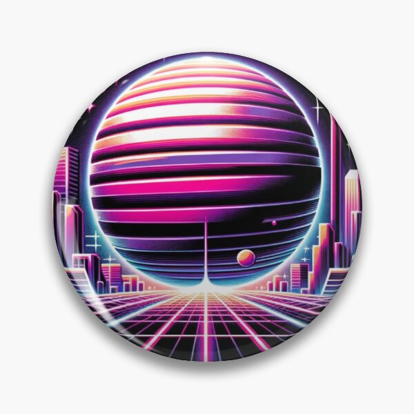 Item preview, Neon Orbitals: Cityscape at the Edge of Time designed and sold by DreamAlongArt.