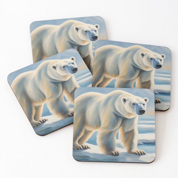 Item preview, Polar Bear Art. American Wildlife Oil Painting designed and sold by kakarikihill.