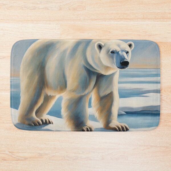 Item preview, Polar Bear Art. American Wildlife Oil Painting designed and sold by kakarikihill.