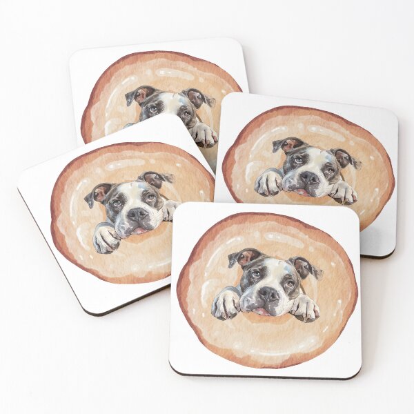 Item preview, American Bulldog Donut Dog  designed and sold by TheAnimalZ00.