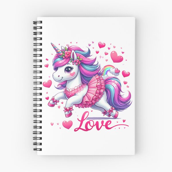 Aperçu de l'œuvre Amour et coeurs de licorne rose créée et vendue par PassionforLove.