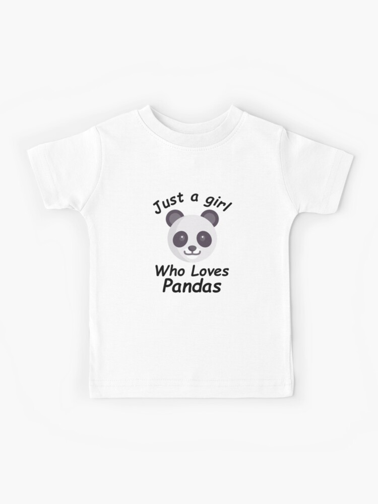 Cute Panda Shirts For Girls Kids T Shirt By Cwoytowiez Redbubble