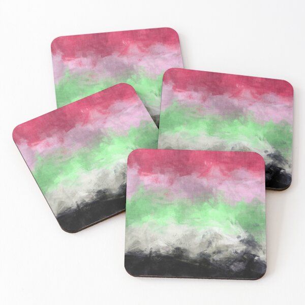 Item preview, Funky Grungy Eclectic Abstract Digital Recipromantic Pride Flag designed and sold by Chaos Queery.