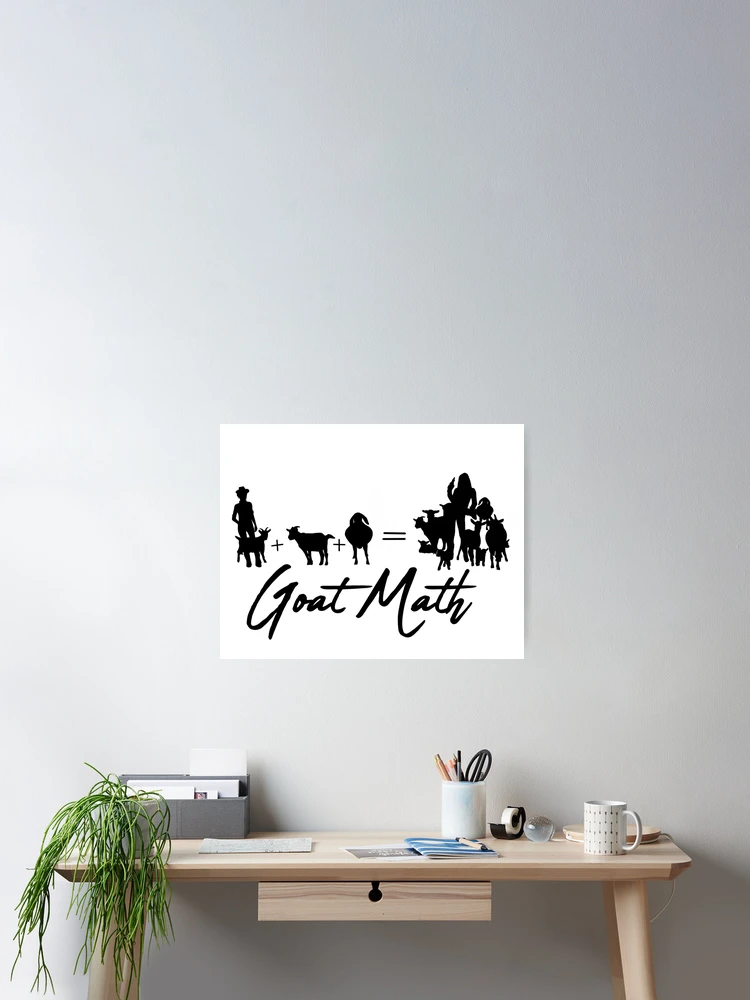 Thumbnail 2 of 3, Poster, Goat Math designed and sold by Eclectic Gold.