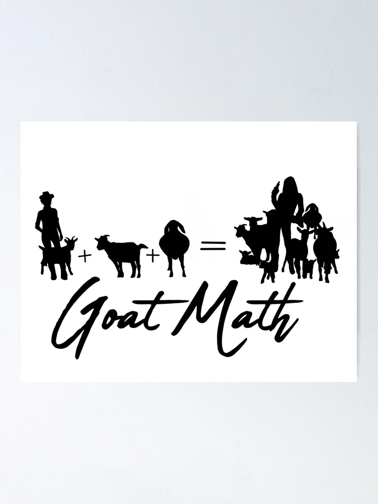 Thumbnail 1 of 3, Poster, Goat Math designed and sold by Eclectic Gold.