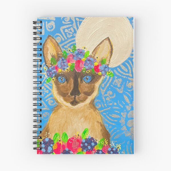 Item preview, Siamese Cat with Flower Crown designed and sold by Ann Marie Olsen.
