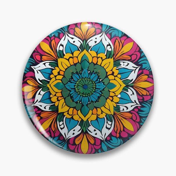 Item preview, Multicolor Flower Mandala designed and sold by FerZen.