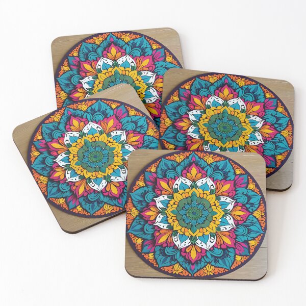 Item preview, Multicolor Flower Mandala designed and sold by FerZen.
