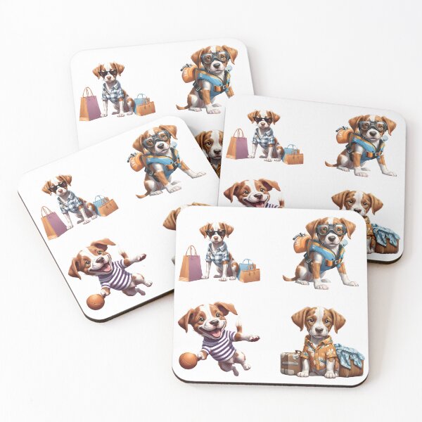 Item preview, Brittany cute puppy dog travel Sticker Pack designed and sold by Keffy.