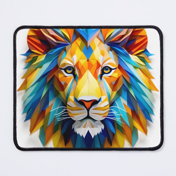 Item preview, geometric Lion head designed and sold by Cardsurveyors.
