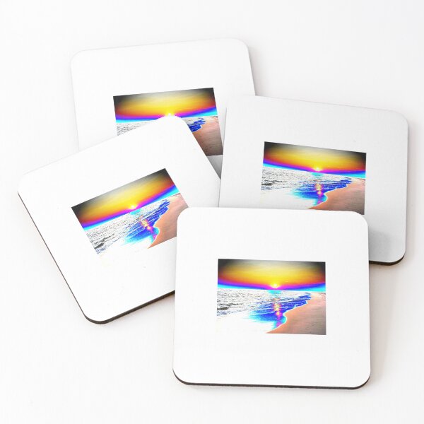 Item preview, Colorful Abstract Look Sunset Cape May Beach designed and sold by BradKnorrArt.
