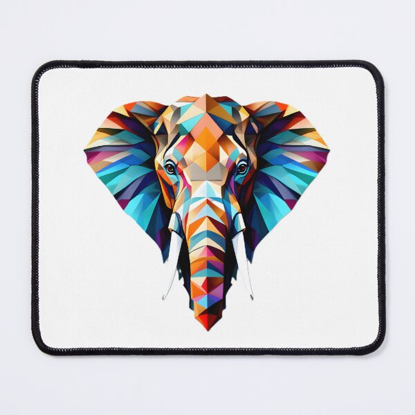 Item preview, Geometric Art Elephant designed and sold by Cardsurveyors.