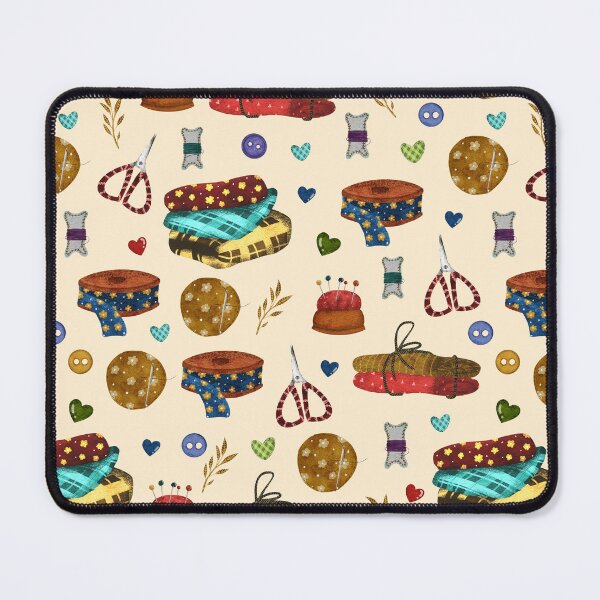 Item preview, Sewing tools seamless pattern designed and sold by pinkyfish1010.