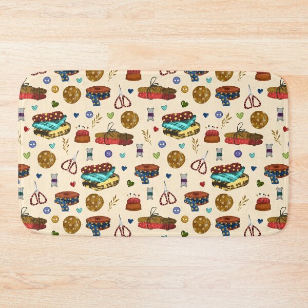 Item preview, Sewing tools seamless pattern designed and sold by pinkyfish1010.