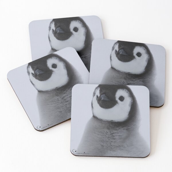 Item preview, Cute Emperor Penguin Chick 2 original size logo mid L designed and sold by SBPenguins.
