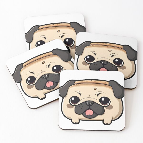 Item preview, Cute Kawaii Pug designed and sold by PowesomePets.