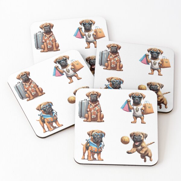 Item preview, Bullmastiff cute puppy dog travel Sticker Pack designed and sold by Keffy.