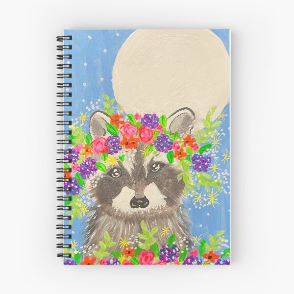 Item preview, Baby Racoon With Flower Crown designed and sold by Ann Marie Olsen.