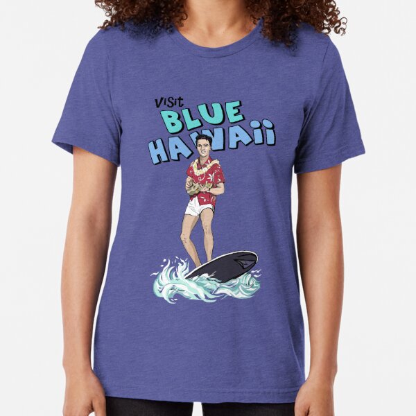 Surfing Elvis-style Tri-blend T-Shirt