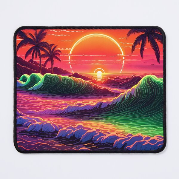 Item preview, Synthwave Neon Beachside designed and sold by VeiledVision.