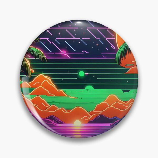 Artikelvorschau, Neon-Retro-Strand entworfen und verkauft von VeiledVision.