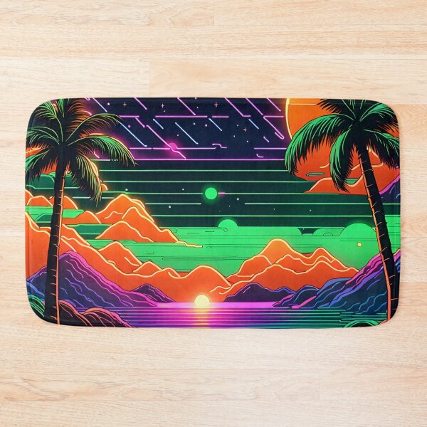 Item preview, Neon Retro Beachside  designed and sold by VeiledVision.