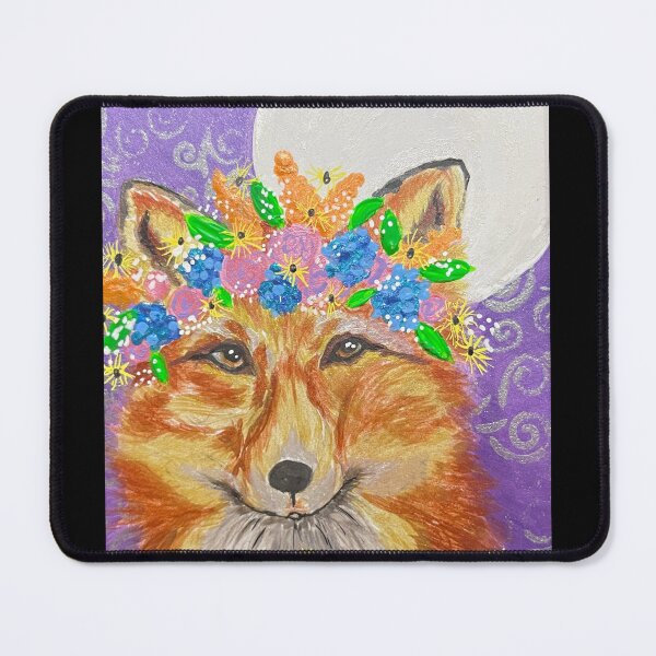 Item preview, Fox With Flower Crown designed and sold by Ann Marie Olsen.