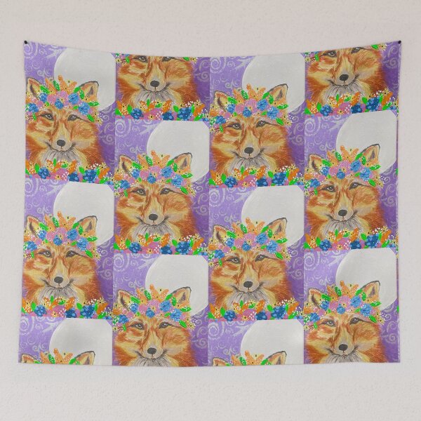 Item preview, Fox With Flower Crown designed and sold by Ann Marie Olsen.