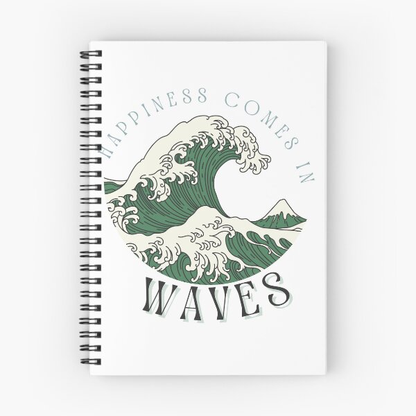 Item preview, Happiness Comes in Waves - Inspirational Ocean Wave Artwork designed and sold by Hill Strom.