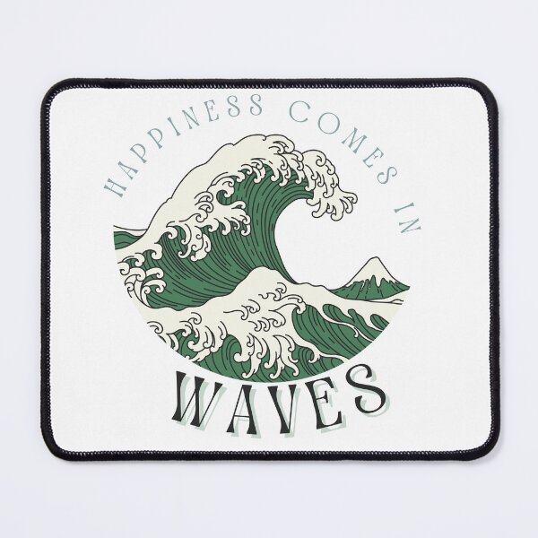 Item preview, Happiness Comes in Waves - Inspirational Ocean Wave Artwork designed and sold by Hill Strom.