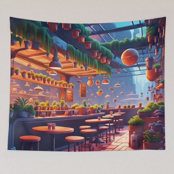 Aperçu de l'œuvre Space Cafe créée et vendue par VeiledVision.