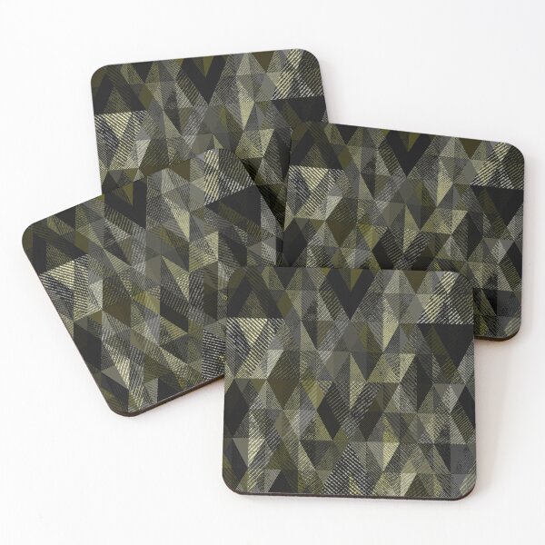 Item preview, Olive, black, grey rhombic textured pattern.  designed and sold by marinaklykva.