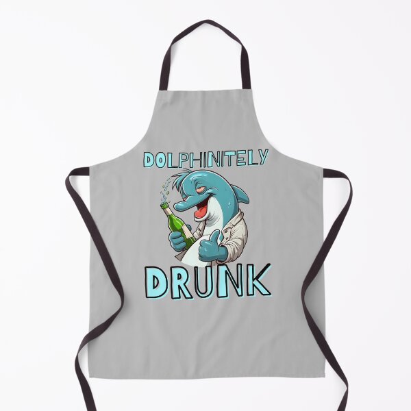 Item preview, Dolphinitely Drunk Funny Cartoon Dolphin designed and sold by André Botes.
