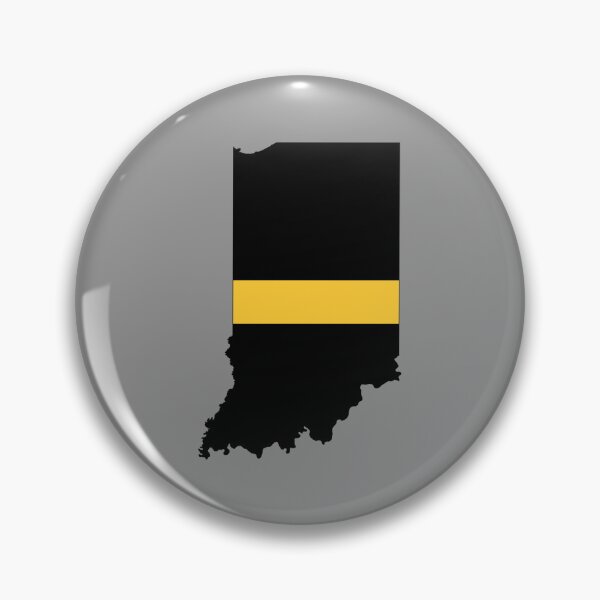 Item preview, Indiana state outline 911 Dispatcher Emergency Telecommunications Thin Gold Line flag designed and sold by GulfCoastDesign.