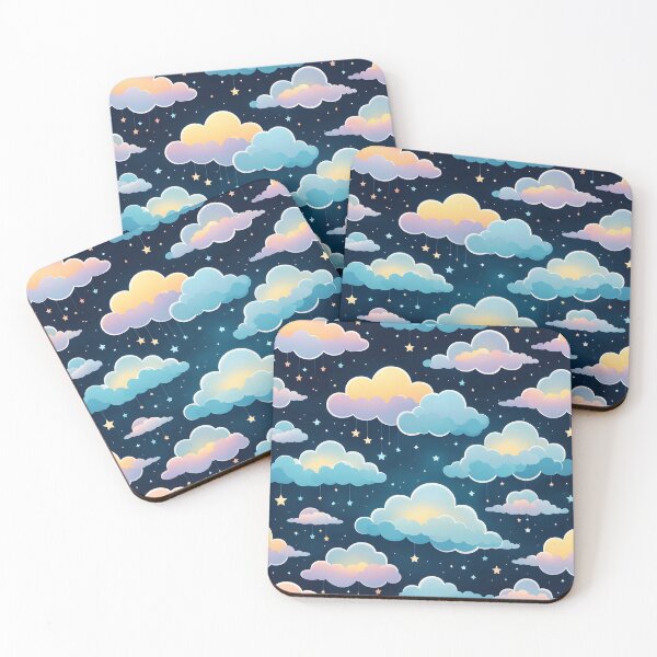 Item preview, Cute cloud pattern dark blue designed and sold by Naturitude.