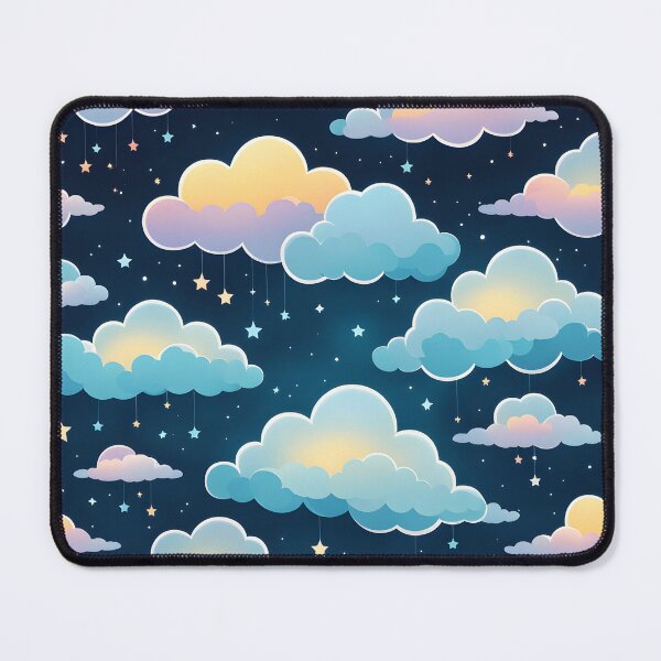 Item preview, Cute cloud pattern dark blue designed and sold by Naturitude.