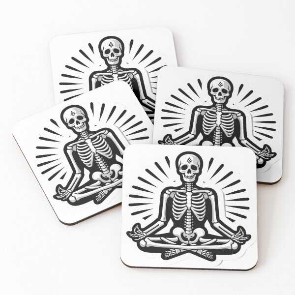 Item preview, Yoga meditating skeleton  designed and sold by azaelbay7.
