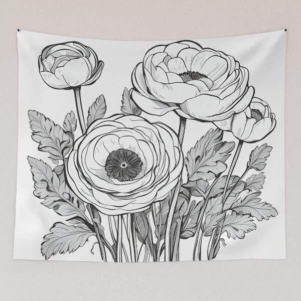 Item preview, Ranunculus flower  designed and sold by A-Wood-.
