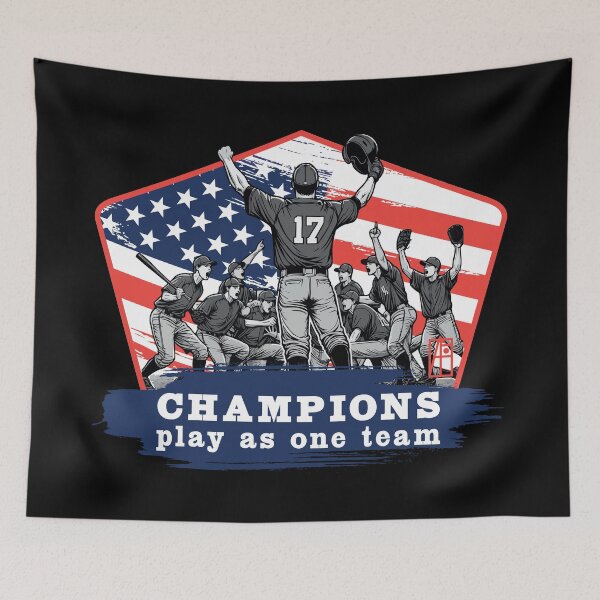 Item preview, USA - American BASEBALL - Champions play as one team - color designed and sold by ArtProjectShop.