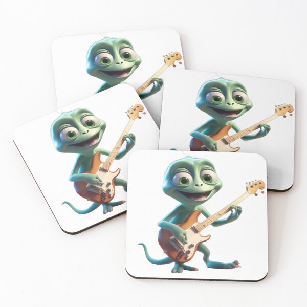 Item preview, An Alien Cartoon Creature Playing Guitar designed and sold by MusicalArtisty.