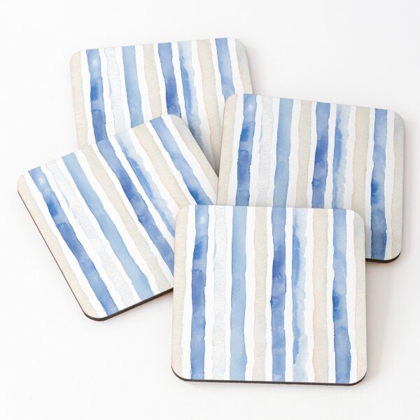 Item preview, Blue Cream White Stripe designed and sold by junkydotcom.